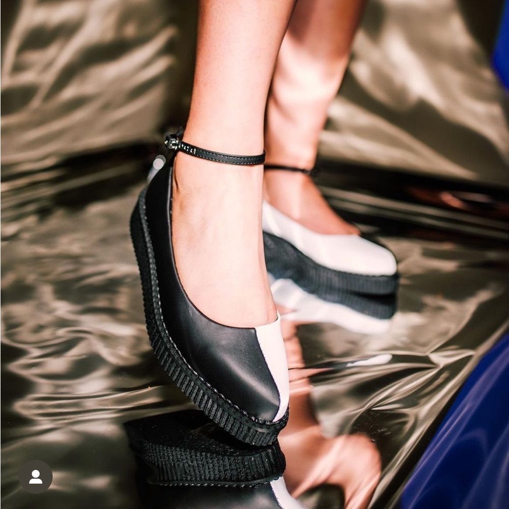 T.U.K Monochrome Ballet Ankle Strap Creeper